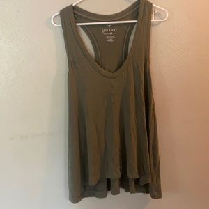 American Eagle V-neck tank top in sage green color size large